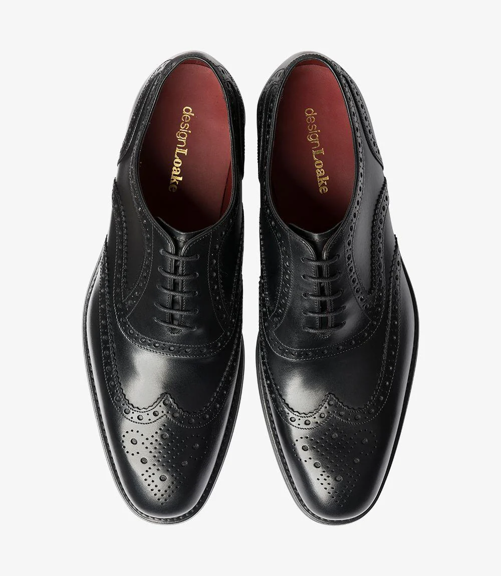 LOAKE KERRIDGE BLACK OXFORD BROGUE RUBBER SOLE F-MEDIUM - Image 3