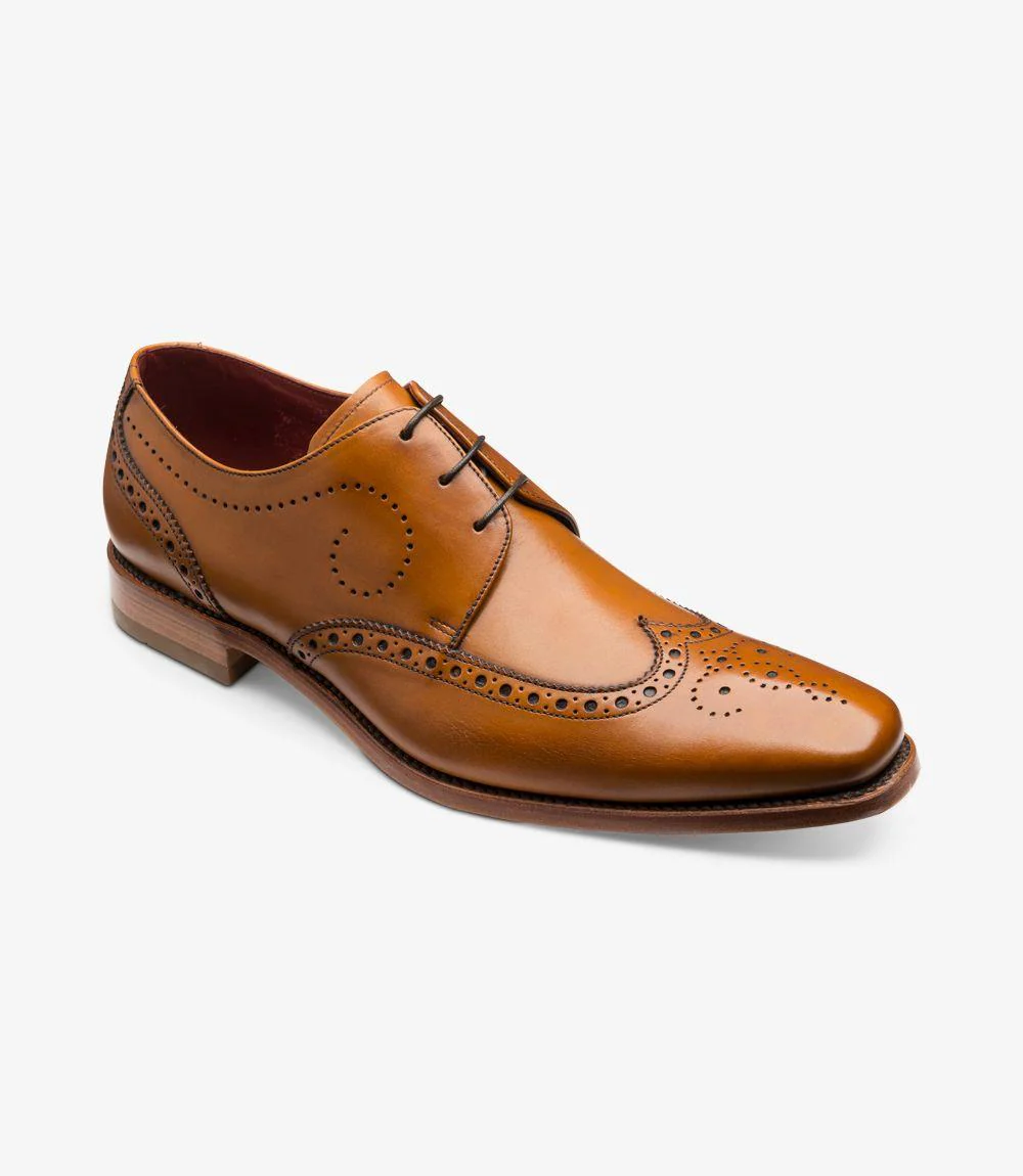 LOAKE KRUGER TAN DERBY BROGUE LEATHER SOLE F-MEDIUM - Image 2