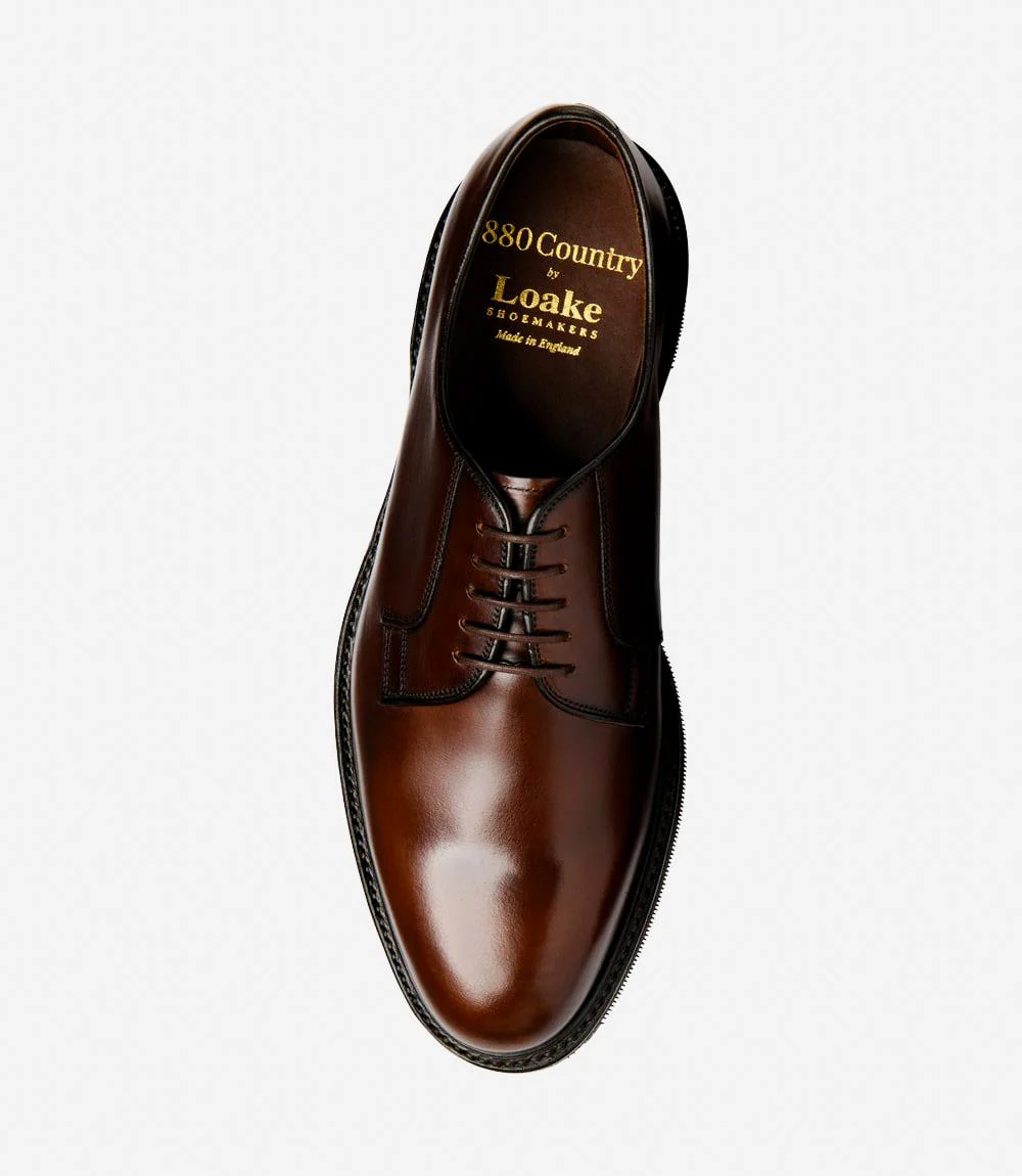 LOAKE LEYBURN DARK BROWN DERBY TOE CAP RUBBER SOLE F-MEDIUM - Image 3
