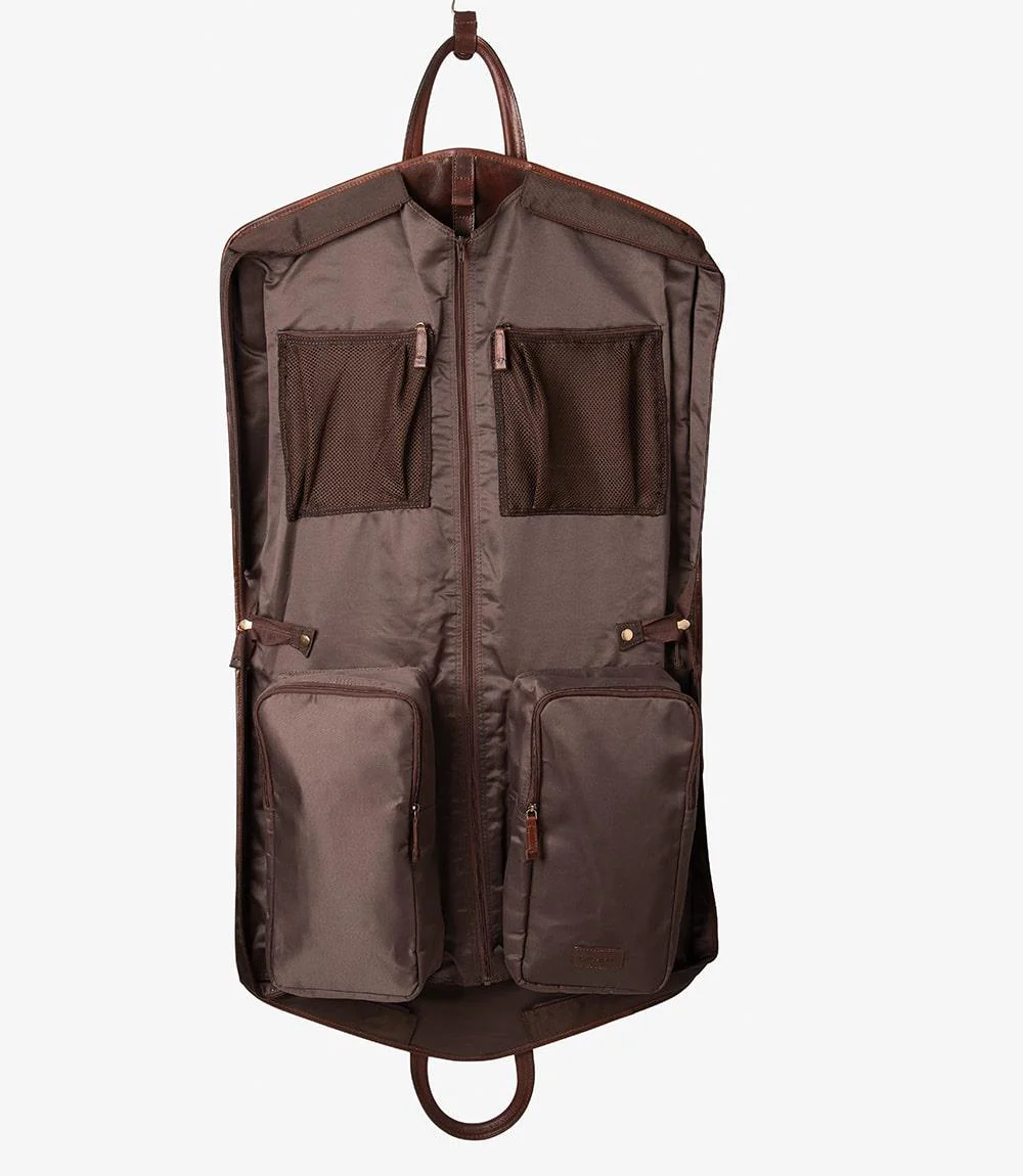 LOAKE LONDON DARK BROWN LEATHER SUIT CARRIER - Image 2