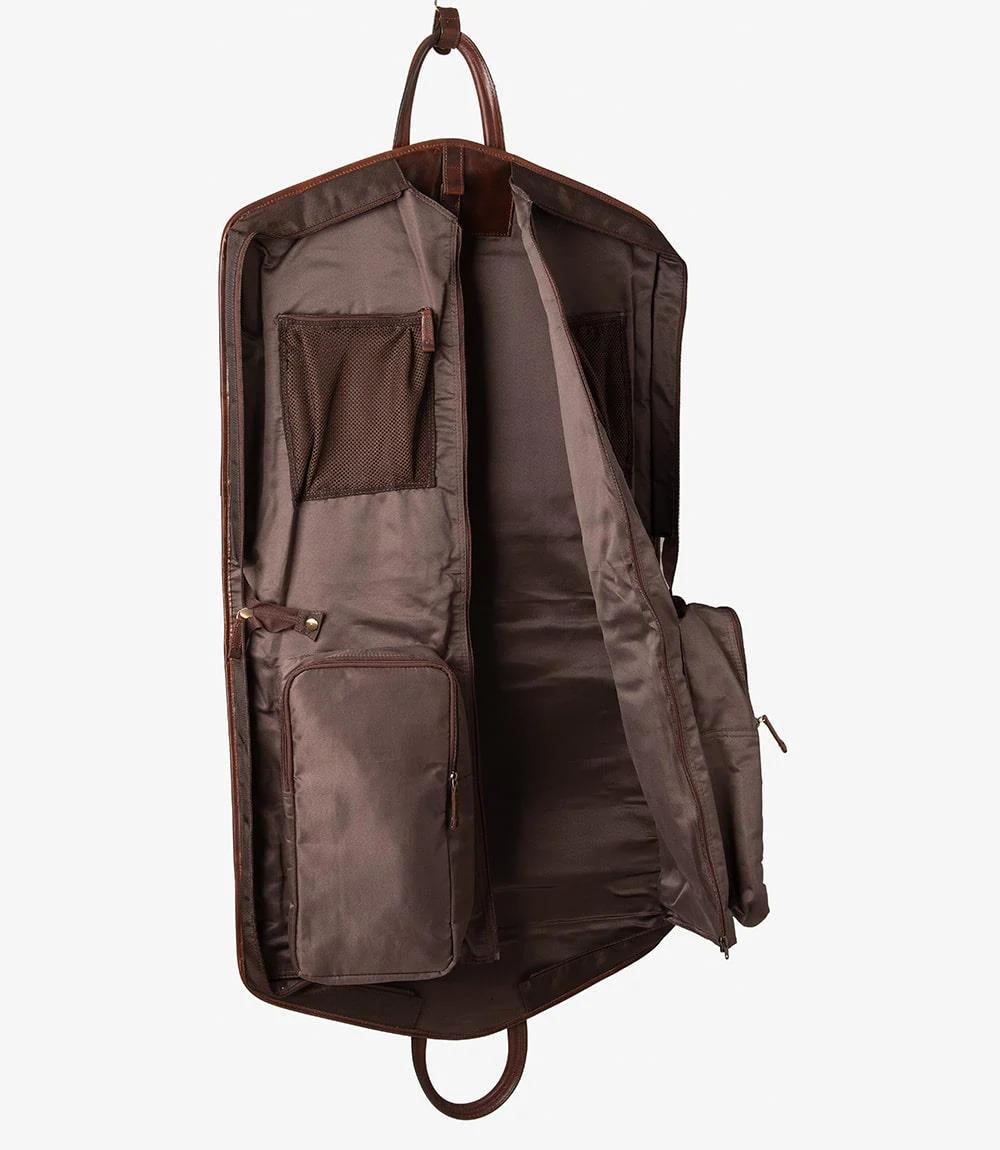 LOAKE LONDON DARK BROWN LEATHER SUIT CARRIER - Image 3