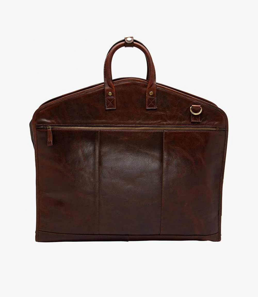 LOAKE LONDON DARK BROWN LEATHER SUIT CARRIER - Image 4