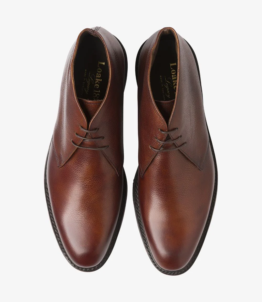LOAKE LYTHAM OXBLOOD CHUKKA BOOT RUBBER SOLE F-MEDIUM - Image 3