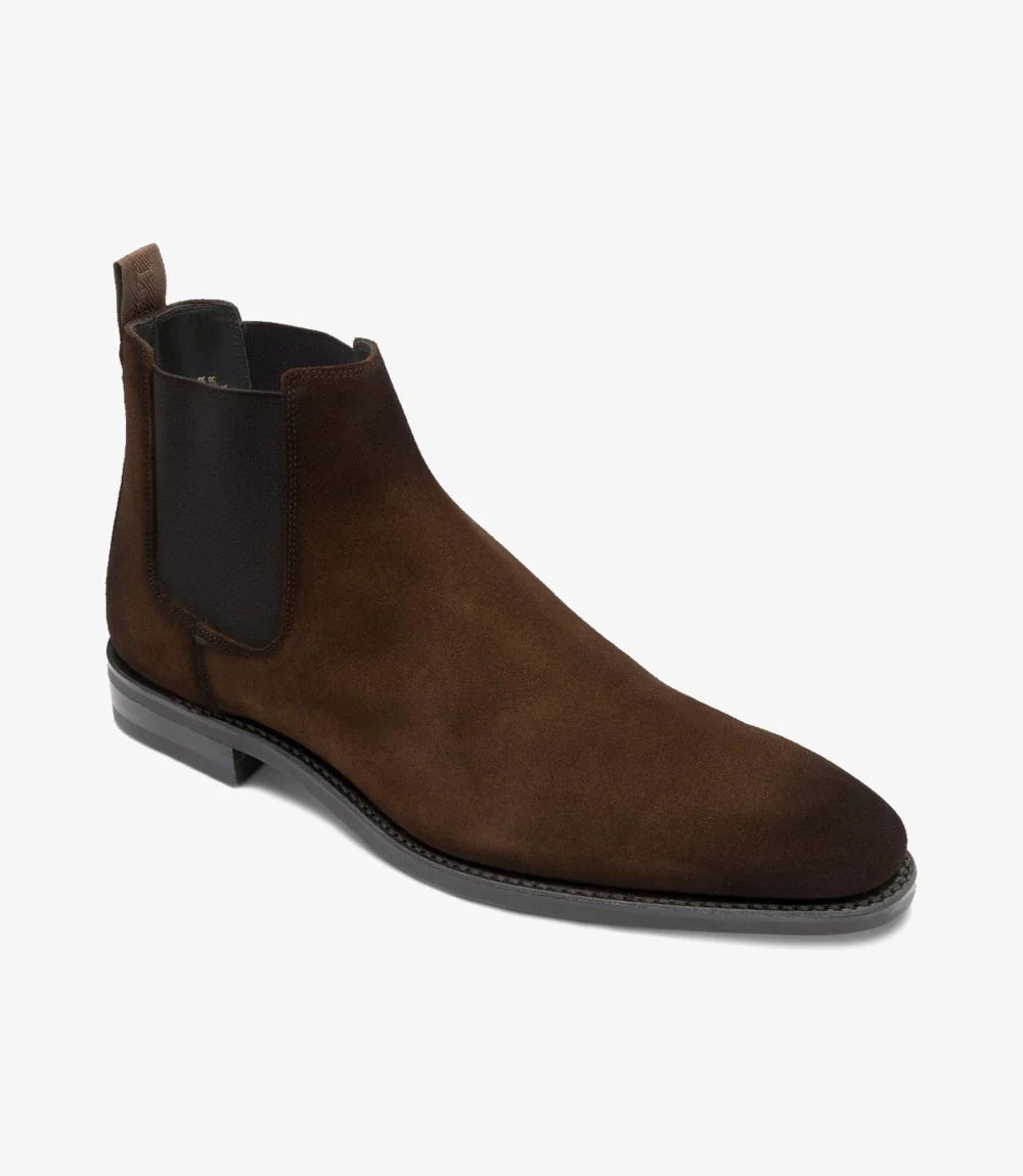 LOAKE MCBRIDE BROWN SUEDE CHELSEA BOOT SLIP ON RUBBER SOLE F-MEDIUM - Image 2