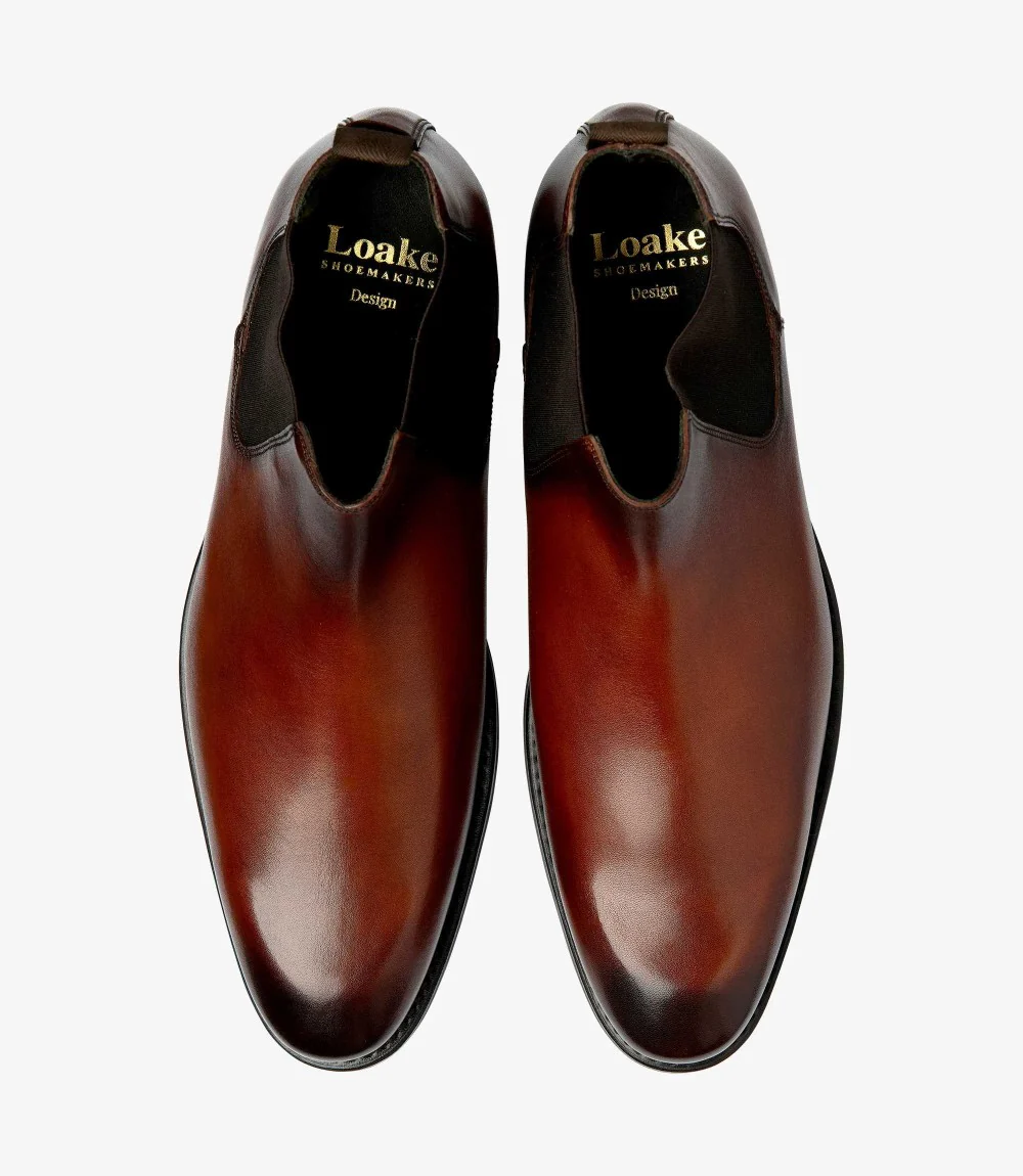 LOAKE MCBRIDE SCOTCH CHELSEA BOOT SLIP ON RUBBER SOLE F-MEDIUM - Image 3