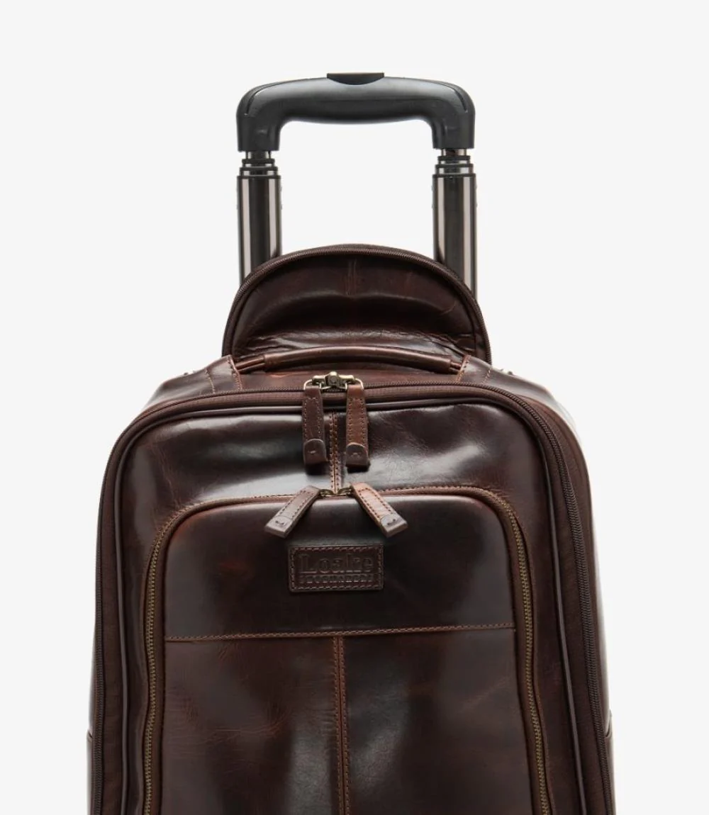 LOAKE PARIS BROWN LEATHER SUITCASE - Image 4
