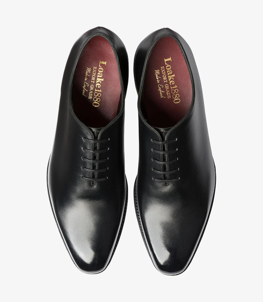 LOAKE PARLIAMENT BLACK OXFORD WHOLECUT LEATHER SOLE F-MEDIUM - Image 3