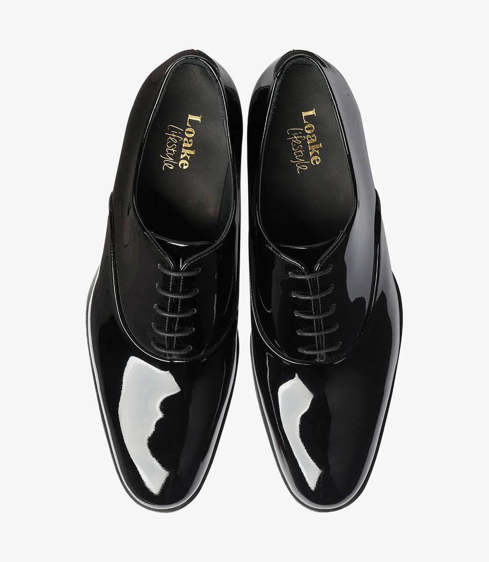 LOAKE PATENT BLACK LEATHER OXFORD LEATHER SOLE F-MEDIUM - Image 3