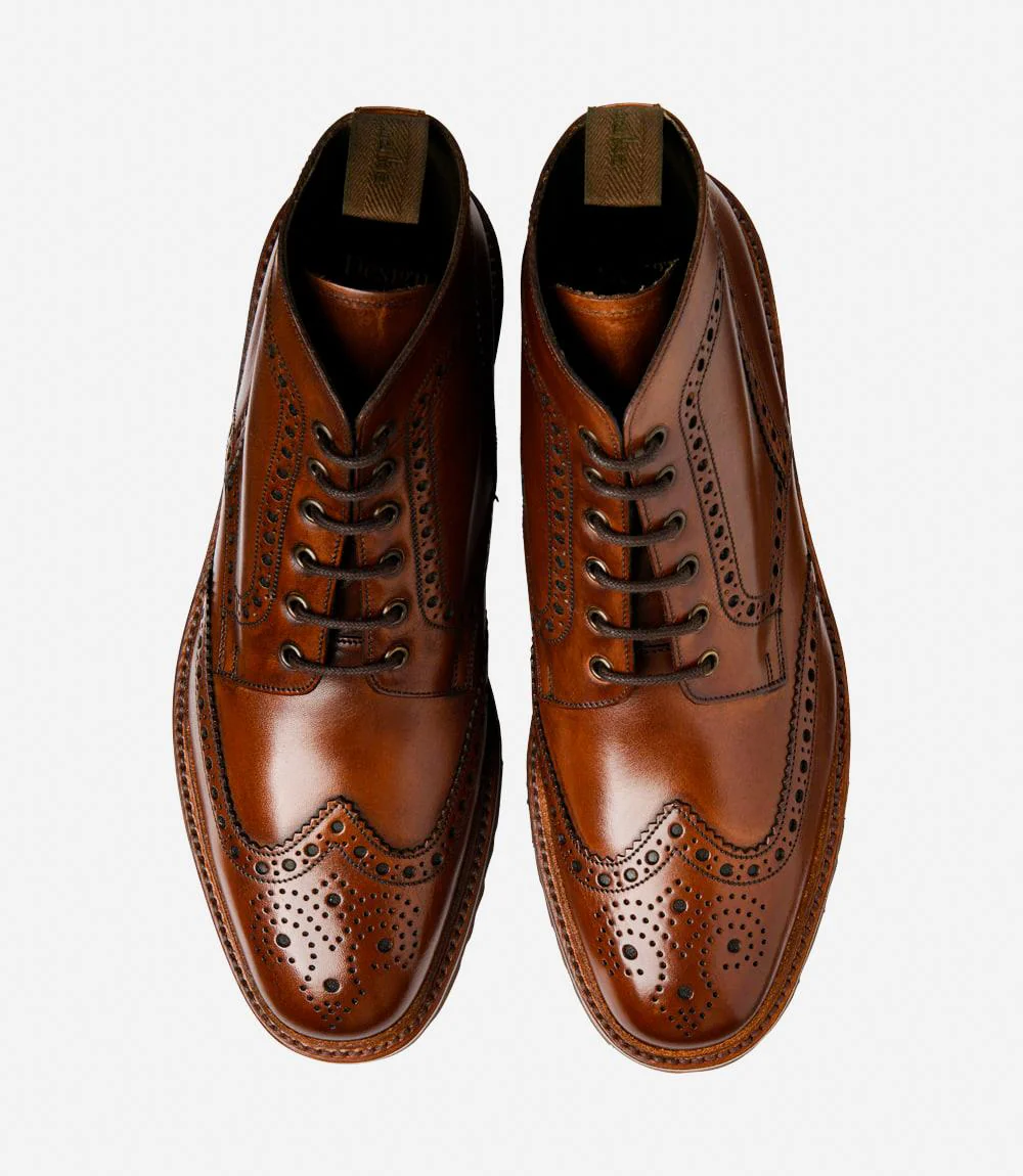 LOAKE PEGASUS CEDAR DERBY FULL-BROGUE BOOTS RUBBER SOLE G-WIDE - Image 3