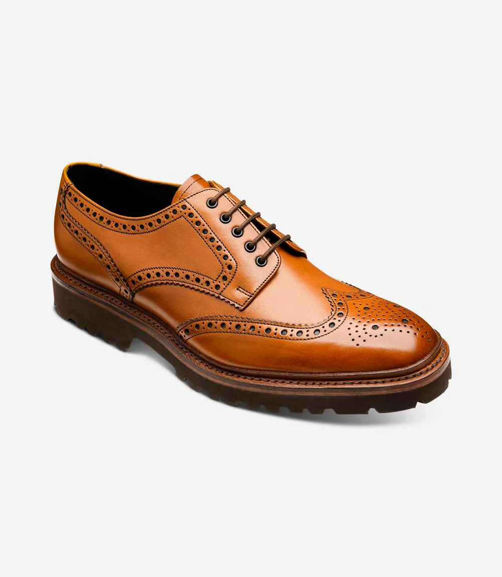 LOAKE PERSEUS TAN DERBY FULL-BROGUE RUBBER SOLE G-WIDE - Image 2