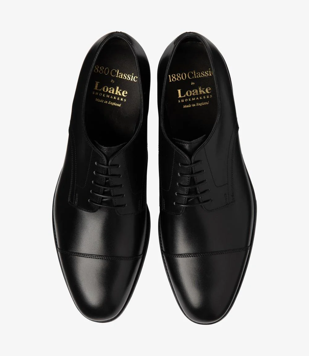 LOAKE PETERGATE BLACK DERBY LEATHER SOLE F-MEDIUM - Image 3