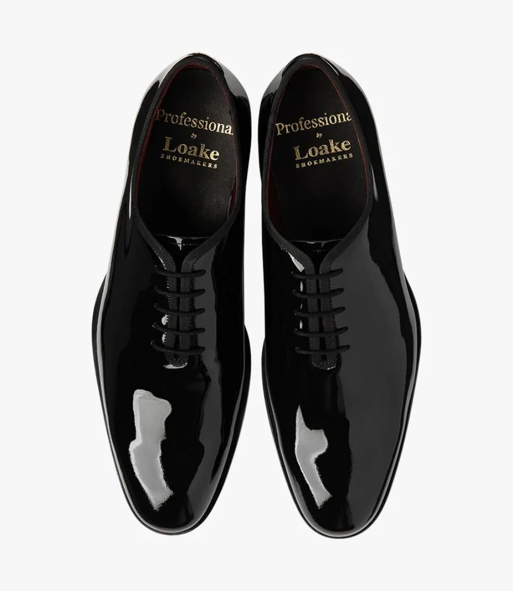LOAKE REGAL BLACK LEATHER OXFORD LEATHER SOLE F-MEDIUM - Image 3
