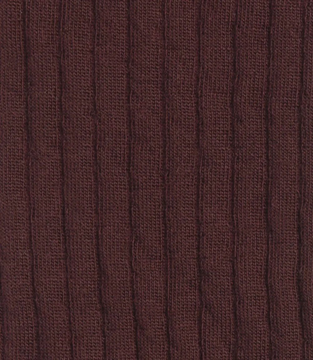 LOAKE RIB SOCKS BURGUNDY - Image 2
