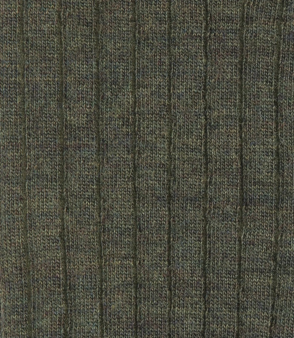 LOAKE RIB SOCKS OLIVE - Image 2