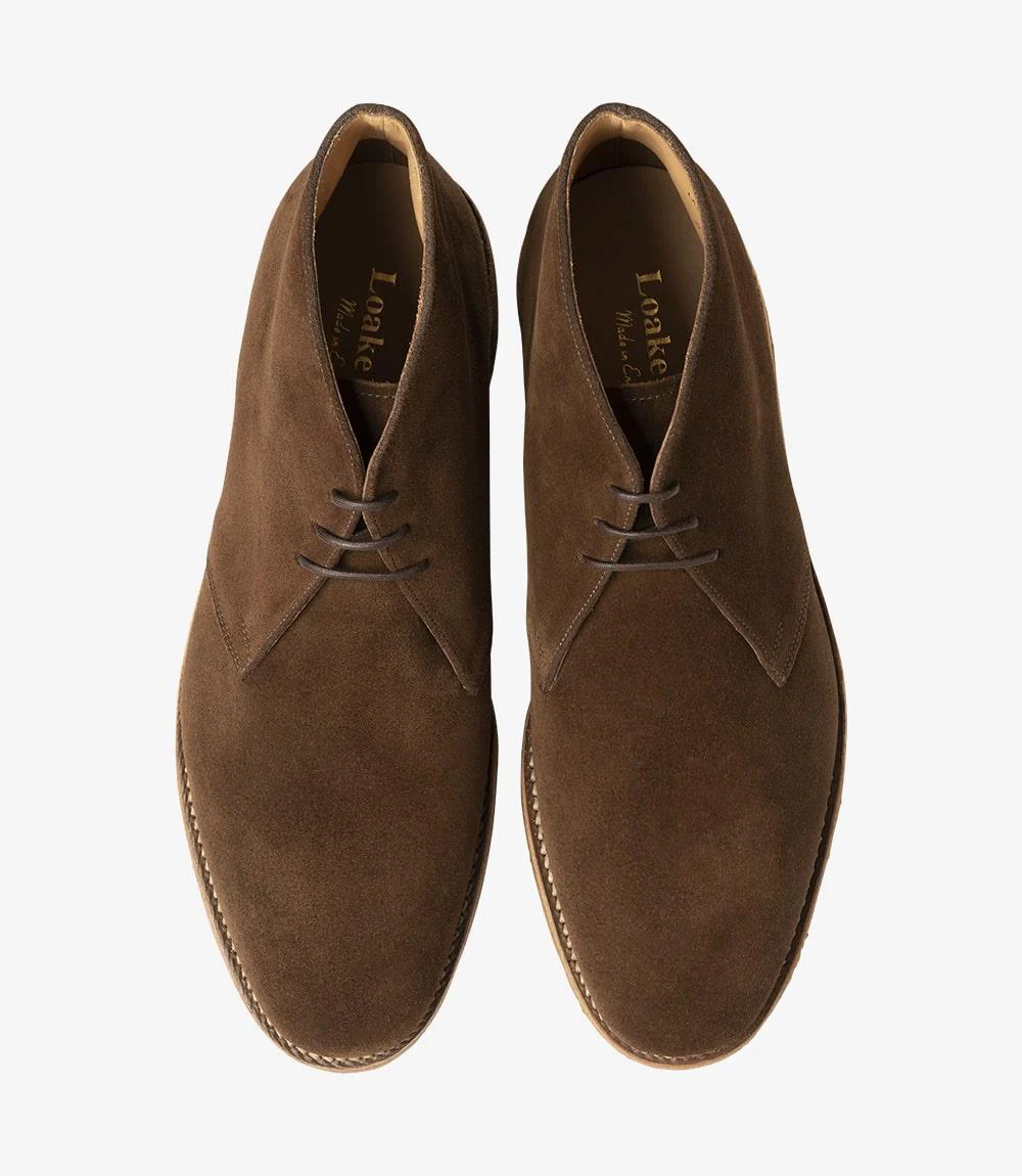 LOAKE RIVINGTON SUEDE BROWN CHUKKA BOOT CREPE SOLE G-WIDE - Image 3