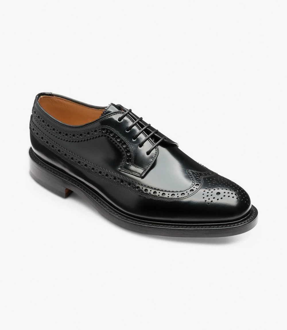 LOAKE ROYAL BLACK DERBY BROGUE DOUBLE LEATHER SOLE F-MEDIUM - Image 2