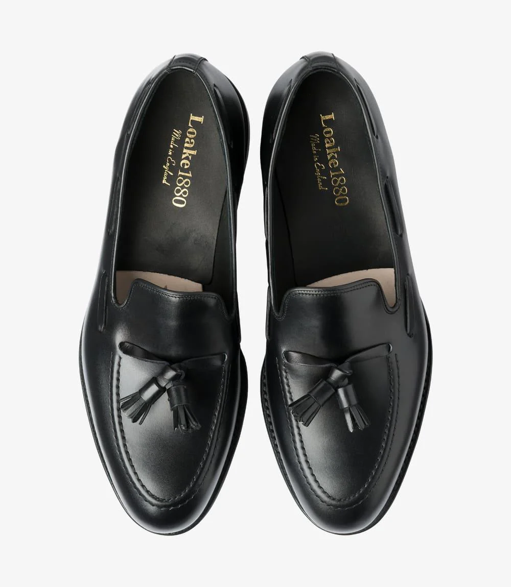 LOAKE RUSSELL BLACK LOAFER LEATHER SOLE F-MEDIUM - Image 3
