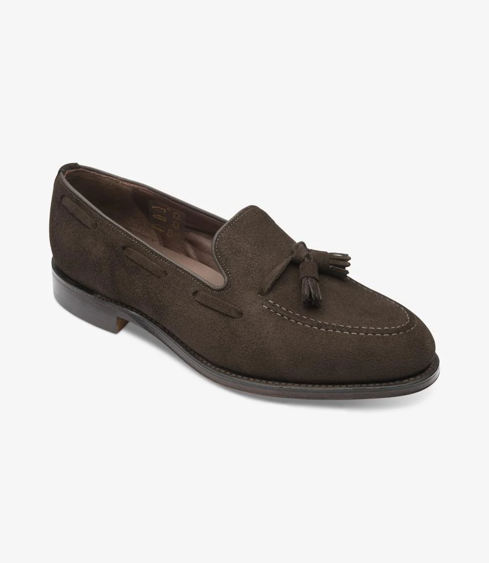 LOAKE RUSSELL DARK BROWN SUEDE LOAFER LEATHER SOLE F-MEDIUM - Image 2