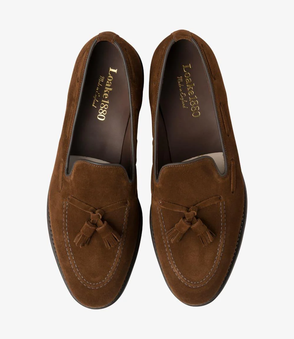 LOAKE RUSSELL POLO SUEDE LOAFER LEATHER SOLE F-MEDIUM - Image 3