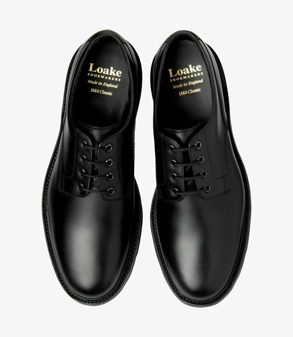 LOAKE RYDE BLACK DERBY RUBBER SOLE F-MEDIUM - Image 3