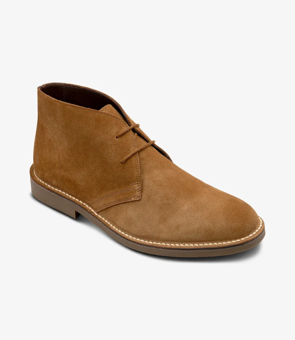 LOAKE SAHARA CHESTNUT SUEDE DERBY BOOT RUBBER SOLE F-MEDIUM - Image 2