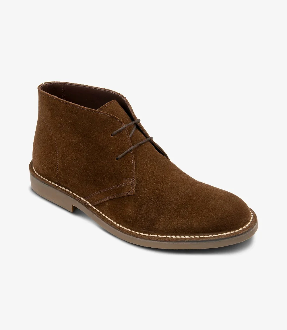 LOAKE SAHARA DARK BROWN SUEDE DERBY BOOT RUBBER SOLE F-MEDIUM - Image 2