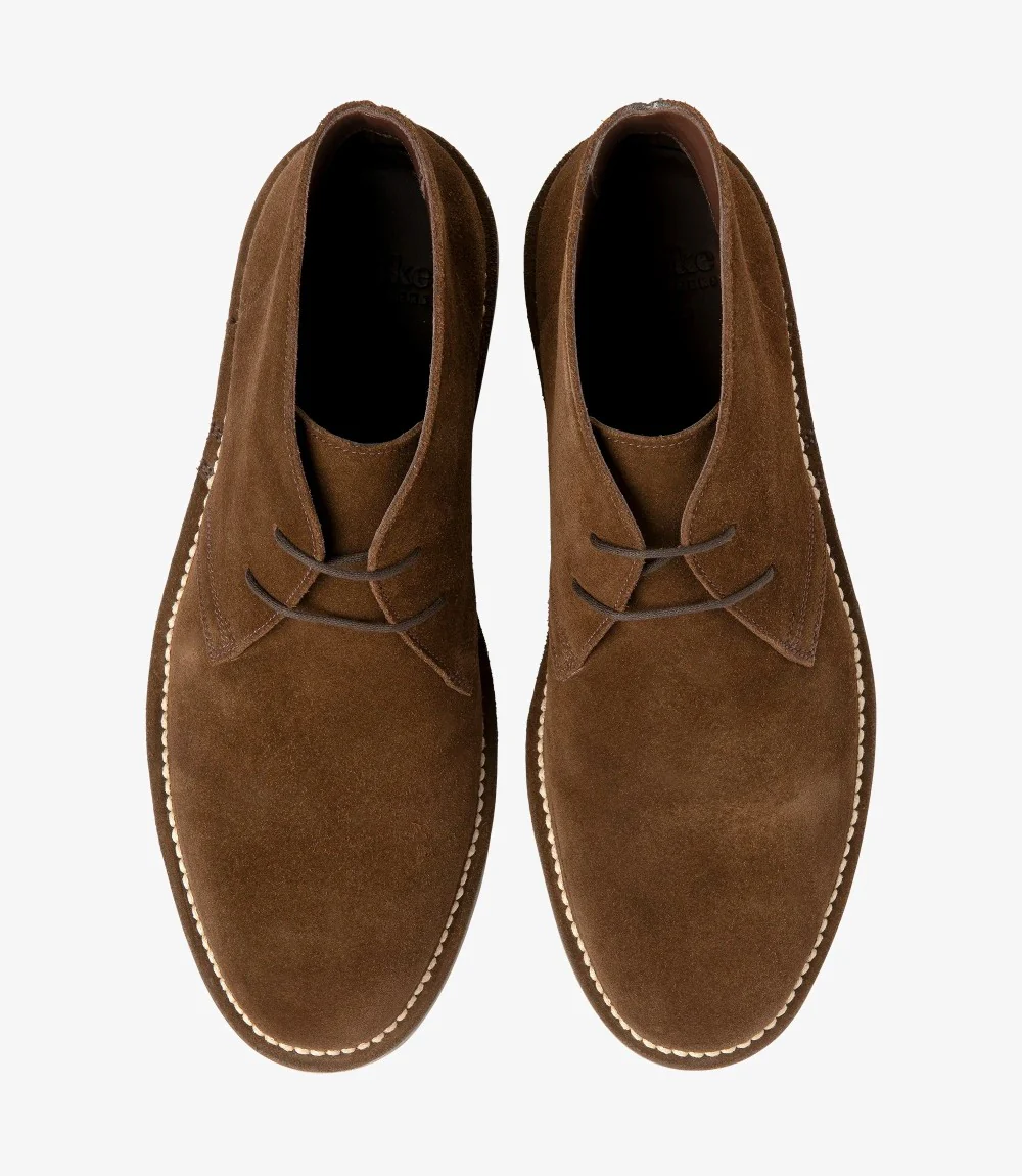 LOAKE SAHARA DARK BROWN SUEDE DERBY BOOT RUBBER SOLE F-MEDIUM - Image 3