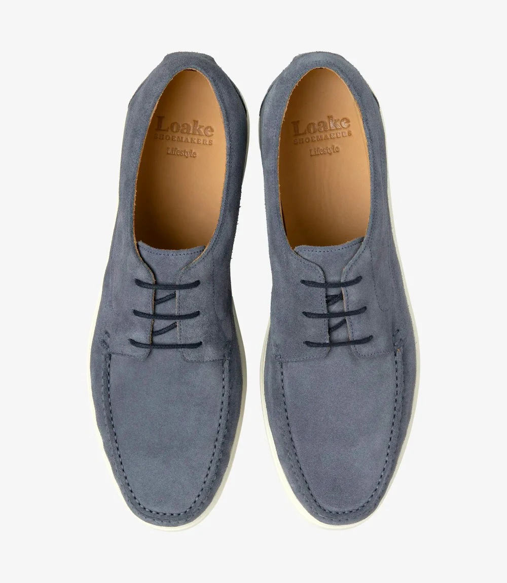 LOAKE SARDINIA LIGHT BLUE SUEDE RUBBER SOLE F-MEDIUM - Image 3