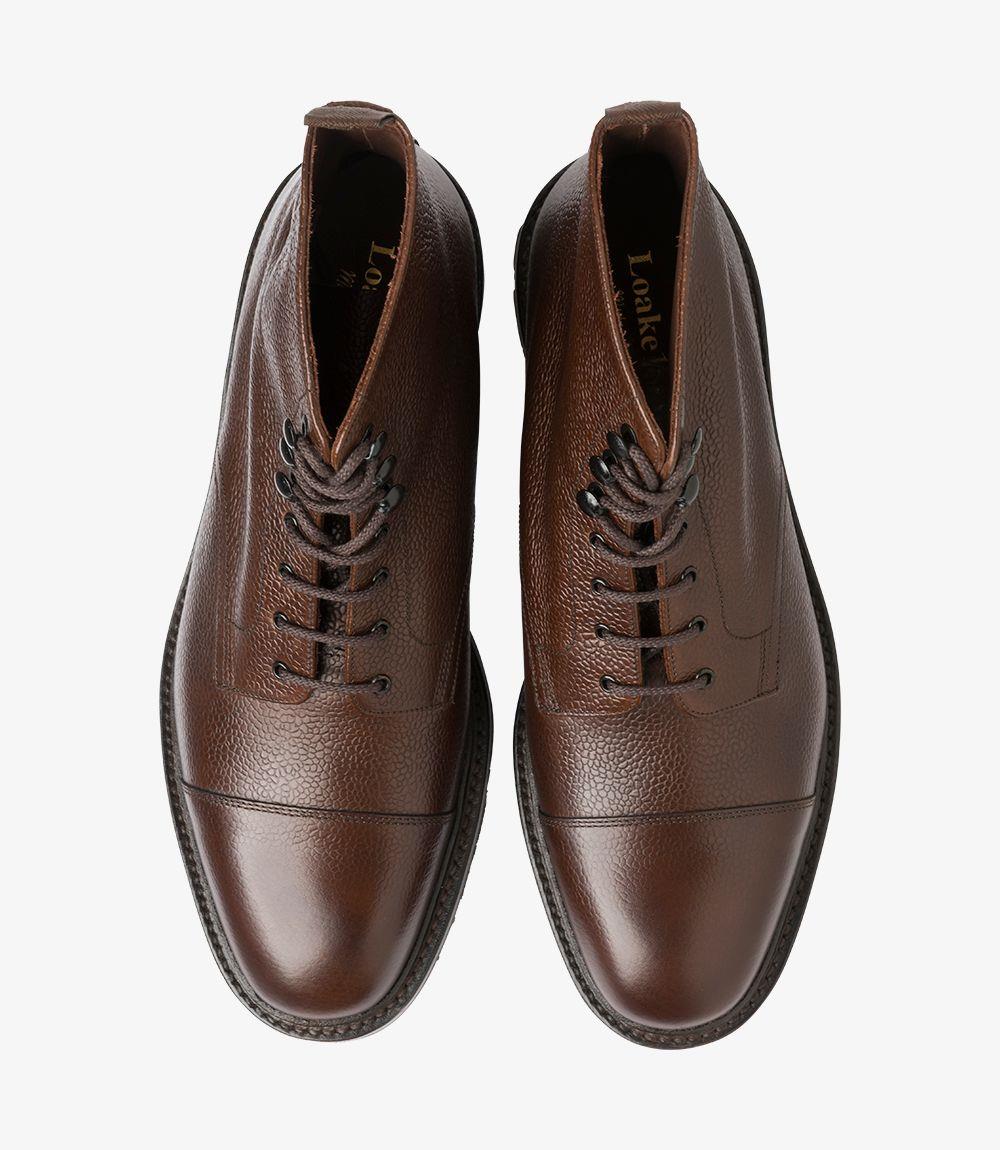 LOAKE SEDBERGH DARK BROWN DERBY BOOT RUBBER SOLE G-WIDE - Image 3