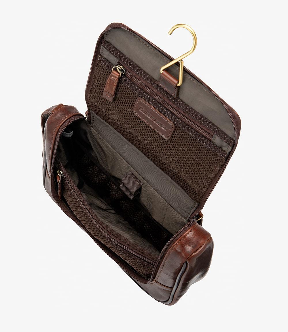 LOAKE SEVERN BROWN LEATHER WASH-BAG - Image 2