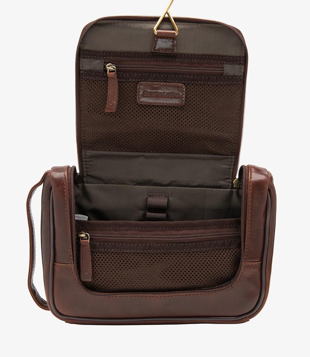 LOAKE SEVERN BROWN LEATHER WASH-BAG - Image 3