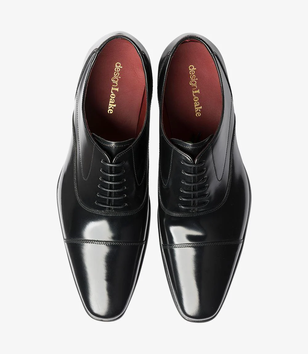 LOAKE SHARP BLACK OXFORD TOE CAP LEATHER SOLE F-MEDIUM - Image 3