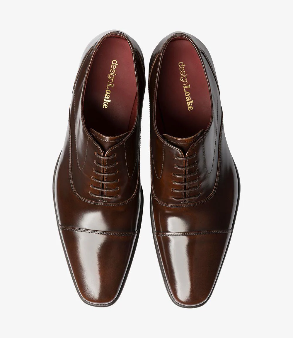 LOAKE SHARP DARK BROWN OXFORD TOE CAP LEATHER SOLE F-MEDIUM - Image 3