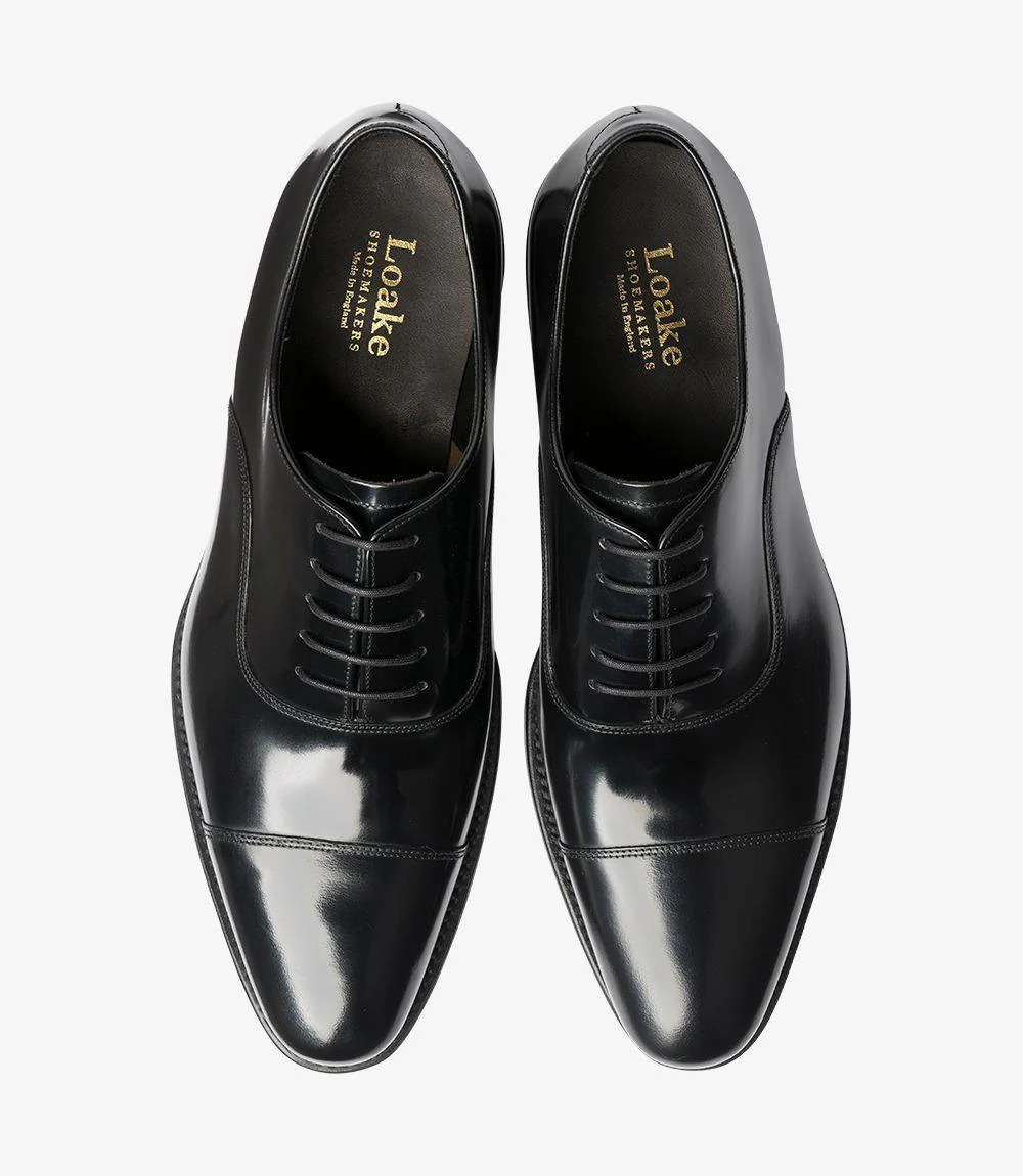 LOAKE SMITH BLACK OXFORD TOE CAP LEATHER SOLE F-MEDIUM - Image 3