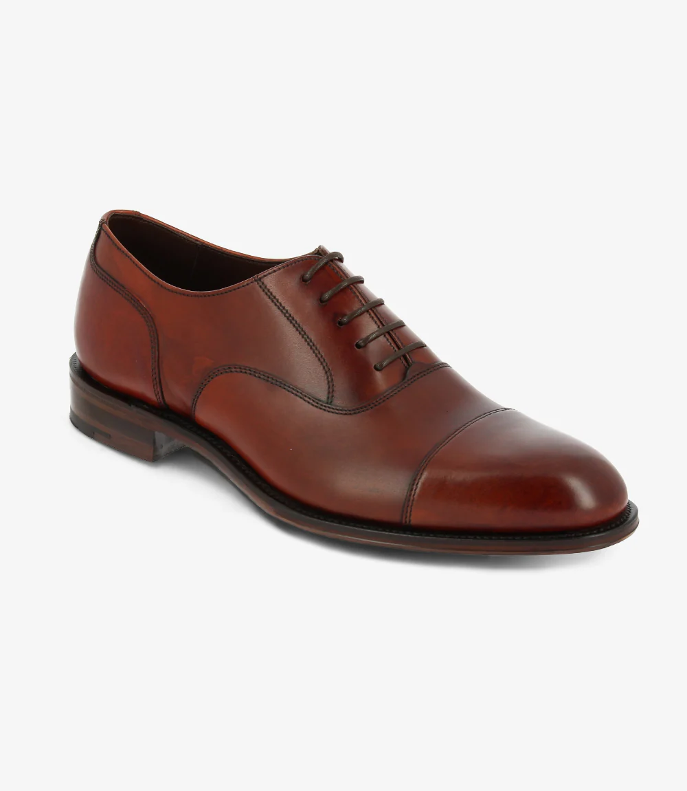 LOAKE STONEGATE MAHOGANY-DIS OXFORD TOE CAP LEATHER SOLE F-MEDIUM - Image 2