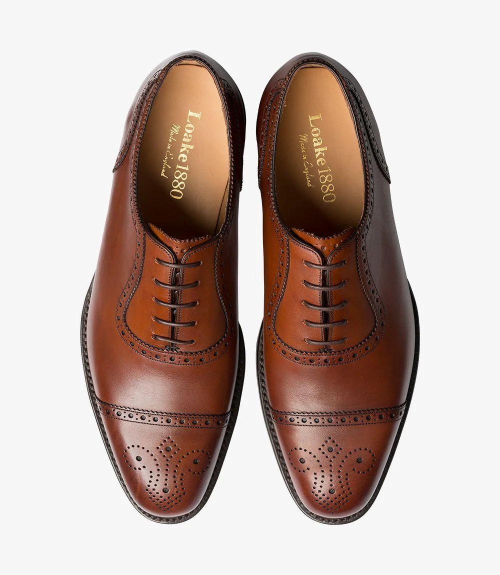 LOAKE STRAND MAHOGANY SEMI BROGUE - Image 3