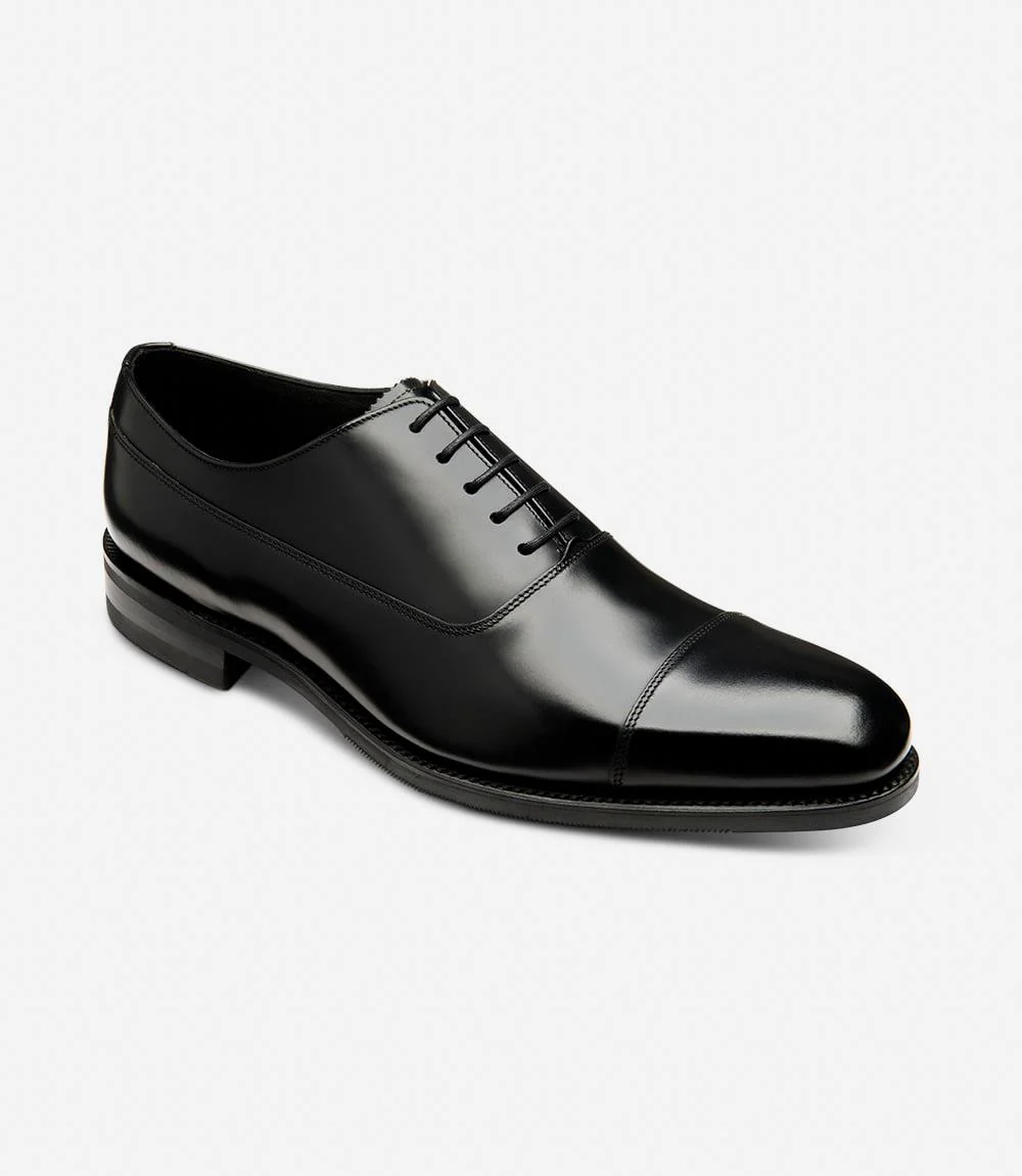 LOAKE TRUMAN BLACK POLISHED OXFORD RUBBER SOLE F-MEDIUM - Image 2