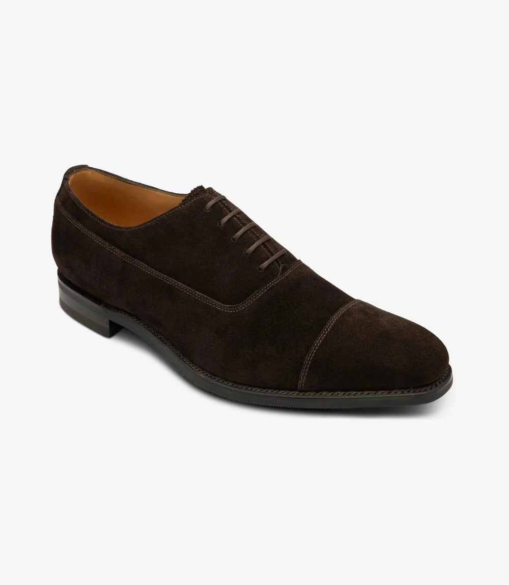 LOAKE TRUMAN DARK BROWN SUEDE OXFORD RUBBER SOLE F-MEDIUM - Image 2