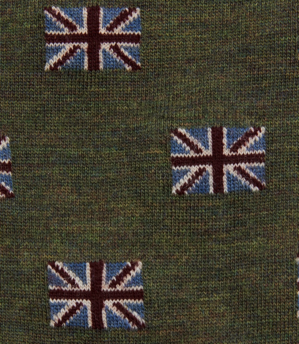 LOAKE UNION SOCKS OLIVE - Image 2