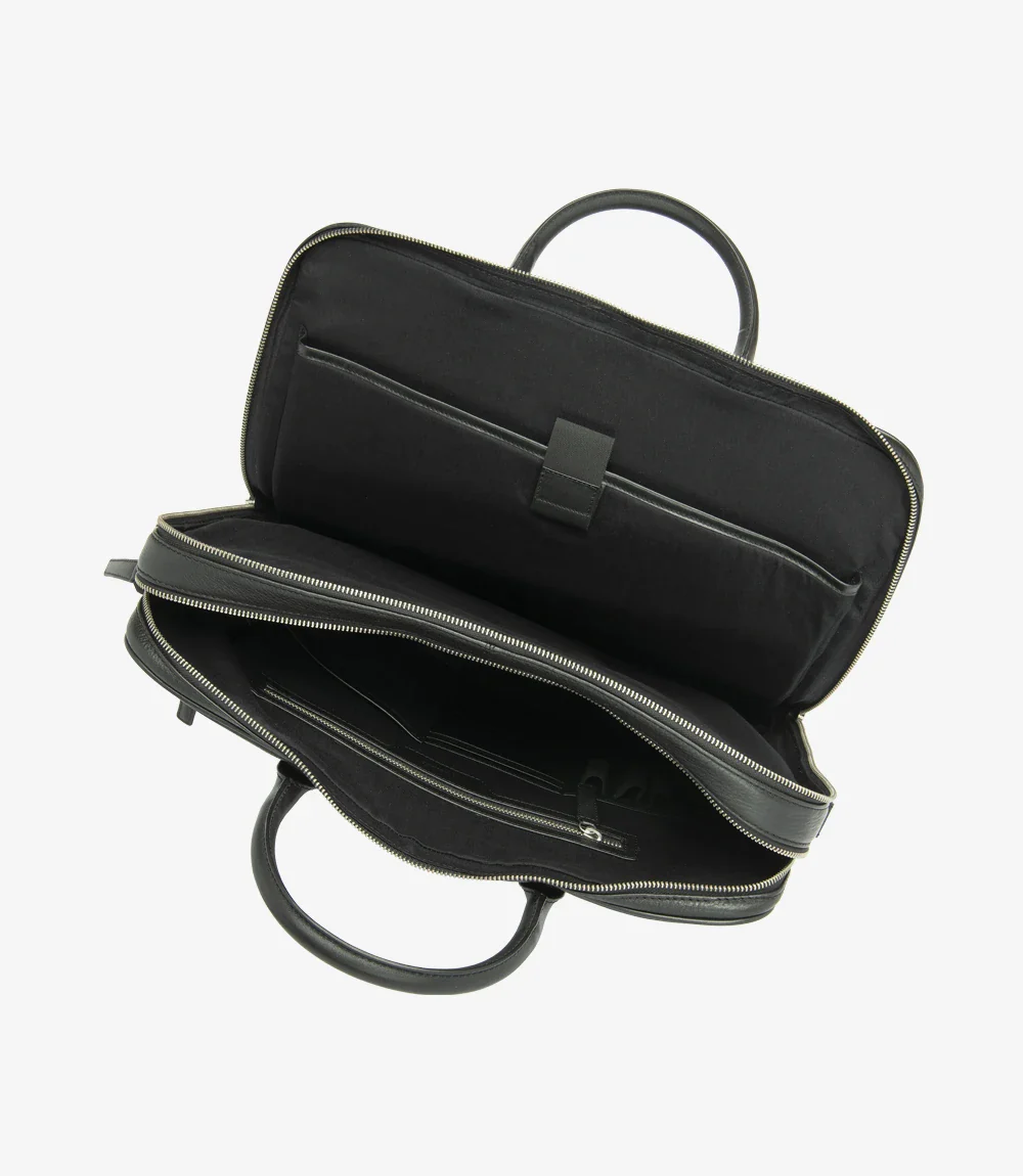 LOAKE WESTMINSTER BLACK GRAIN LEATHER BRIEFCASE - Image 2