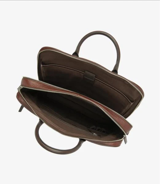 LOAKE WESTMINSTER DARK BROWN GRAIN LEATHER BRIEFCASE - Image 2