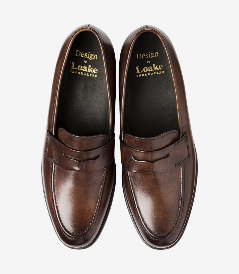 LOAKE WIGGINS DARK BROWN PENNY LOAFER - Image 3