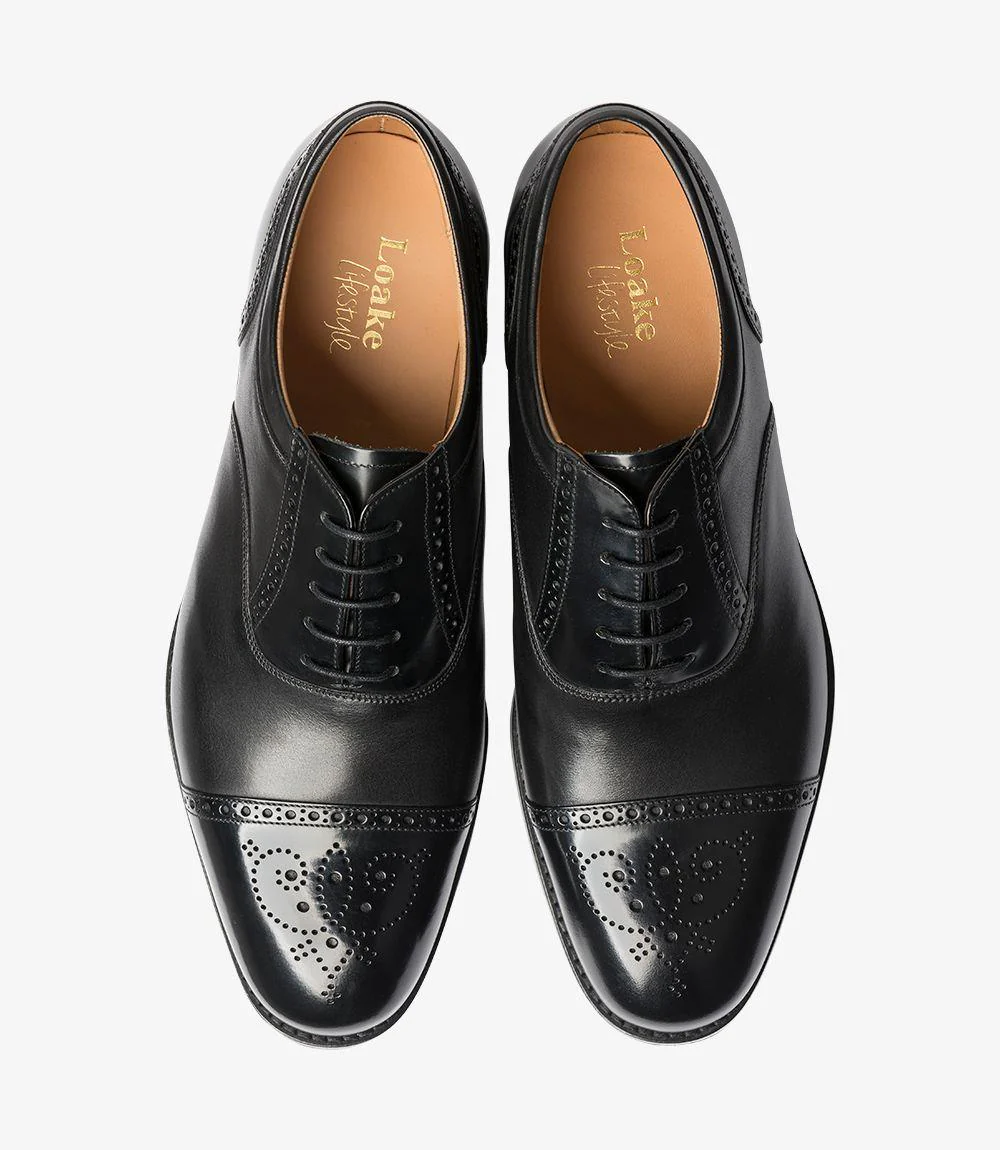 LOAKE WOODSTOCK BLACK OXFORD SEMI BROGUE - Image 3